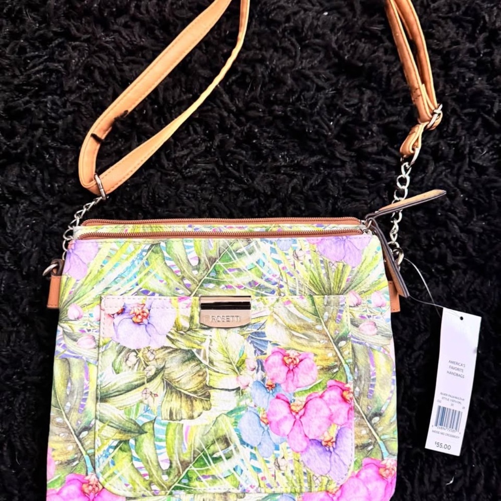 Floral Tropical Crossbody Bag